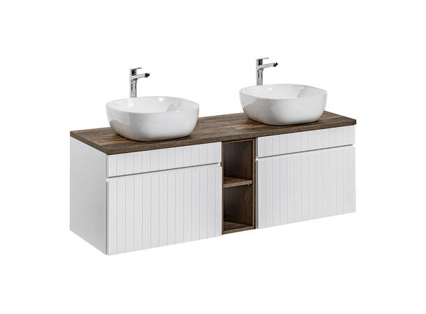 Møbelpakke  ICONIC WHITE 180 180x46x45- 2 Skuffer