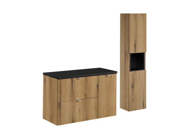 Møbelpakke  NOVA OAK 90 cm 90x39x57- 2 Skuffer/1 dør