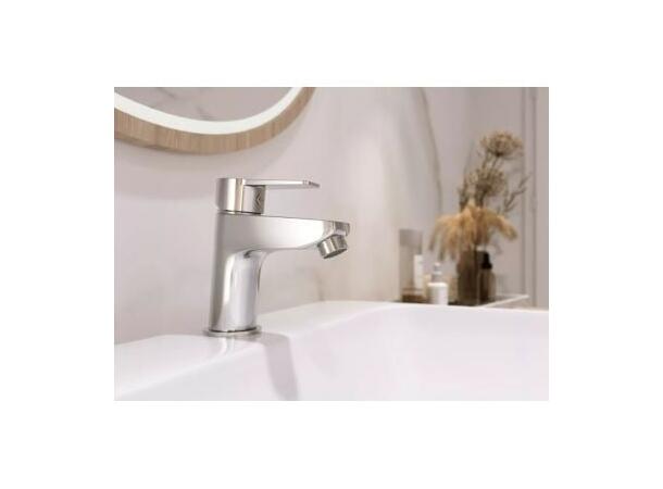 Servantbatteri   Ritto 1-greps - Med bunnventil - Krom