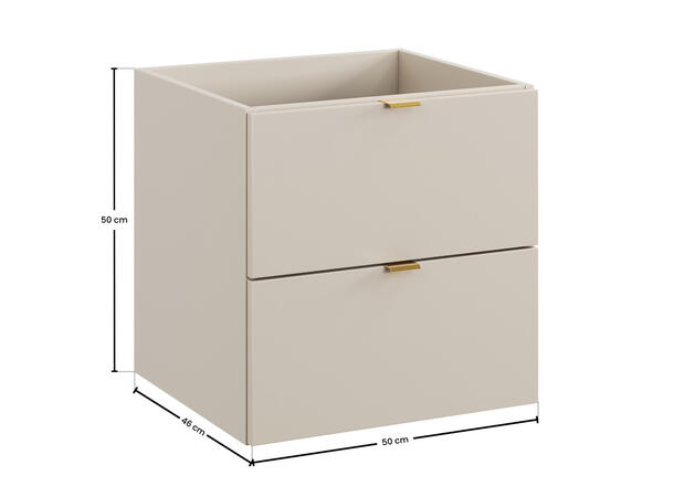 Servantskap DALIA CASHMERE 50 50x46x50 -  2 Skuffer