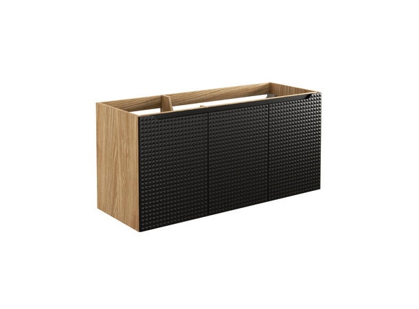 Servantskap LUXOR BLACK 120 cm 120x57x46 m/3 dør