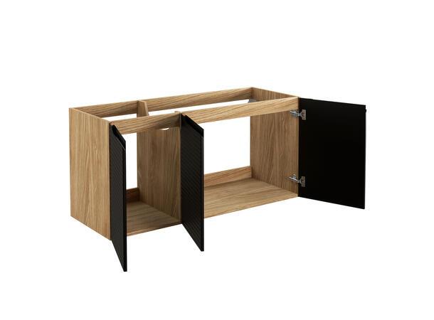 Servantskap LUXOR BLACK 120 cm 120x57x46 m/3 dør