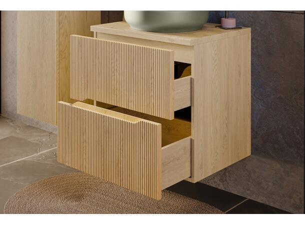 Servantskap NORDIC CREMONA 60 60x46x57 -  2 Skuffer - Lys eik