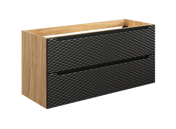 Servantskap OCEAN BLACK 120 cm 120x46x57 - 2 Skuffer