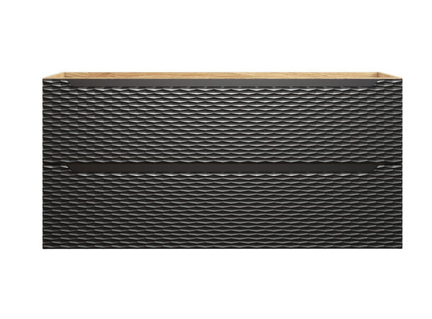 Servantskap OCEAN BLACK 120 cm 120x46x57 - 2 Skuffer