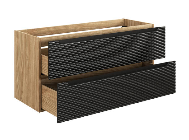 Servantskap OCEAN BLACK 120 cm 120x46x57 - 2 Skuffer