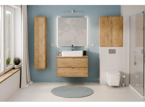 Servantskap TERRA Cremona  80 cm 80x46x50 - 2 Skuffer Eik Cremona