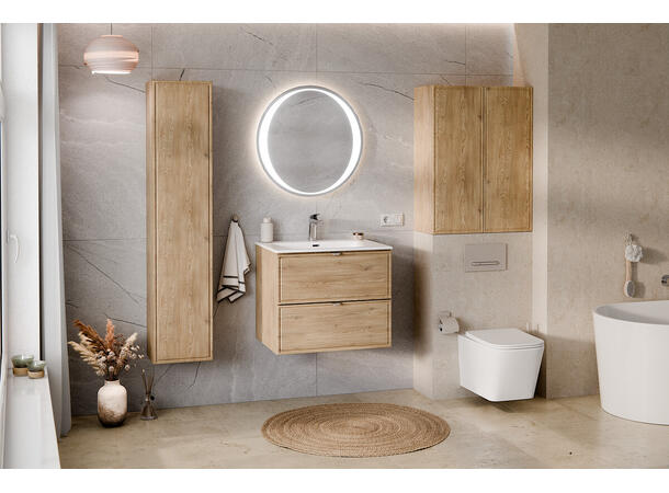 Servantskap TERRA Cremona  80 cm 80x46x50 - 2 Skuffer Eik Cremona