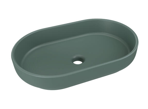 Toppmontert Servant RIVER 2 FOREST GREEN 55x12x35 cm - Grønn matt