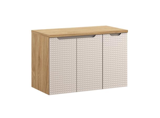Underskap m/benkeplate LUXOR BEIGE 90 cm 90x46x57 - m/3 dør