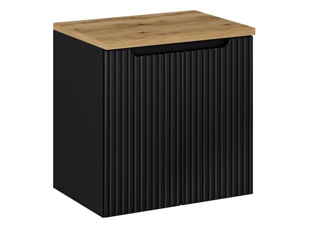 Underskap m/benkeplate NOVA BLACK 60 cm 60x39x57- m/2 dør