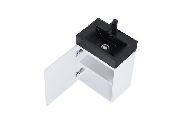 Underskap m/servant  45  cm 45x31x61 - Hvit/Svart matt