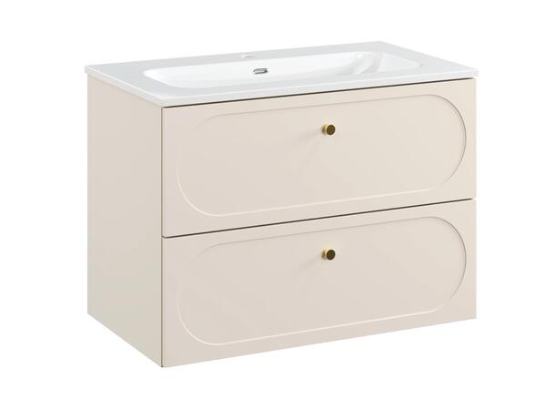 Underskap med servant DONNA SAND  80 80x46x57 - 2 Skuffer