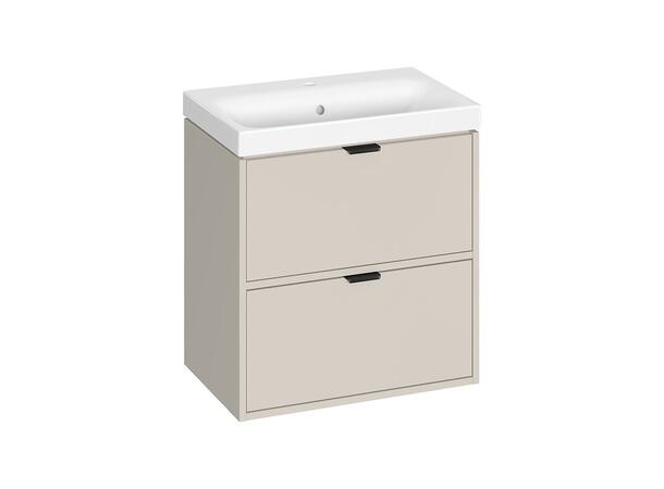 Underskap med servant FRI FORM LIVA 60x38x65 - 2 Skuffe - Slim - Kasjmir