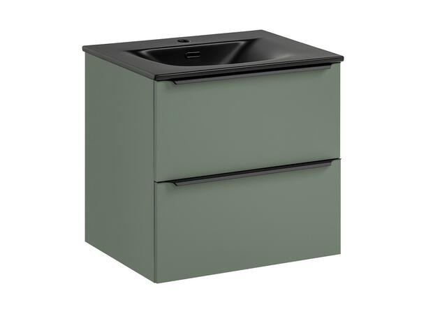 Underskap med servant SKOGSGRØNN 60 cm 60x46x57 - 2 Skuffer