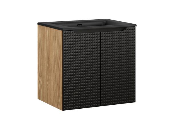 Underskap med servant  LUXOR  BLACK 60 60x46x57  m/2 dør