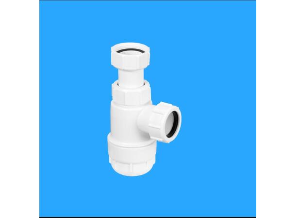 Altech lavtbyggende flaskevannlås 1.1/4 x 32mm - Hvit