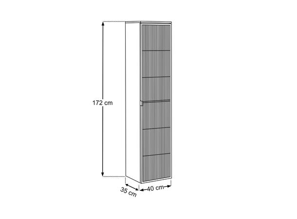 Høyskap SKOGSGRØNN H = 172 cm  -  LED-belysning