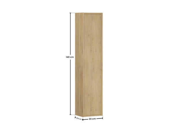 Høyskap TERRA Cremona H = 140 cm m/1 dør  Eik Cremona