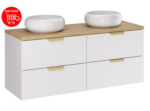 Møbelpakke Aster White  120 120x46x50  - Eik/Hvit  matt