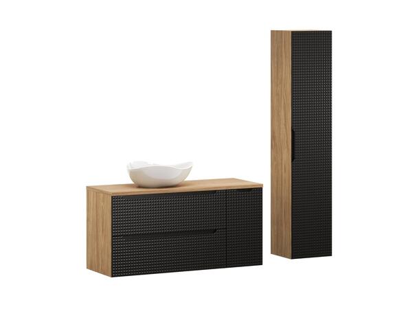 Møbelpakke LUXOR BLACK 120 120x46x57 2 Skuffer/1 dør