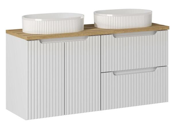 Møbelpakke NOVA WHITE 120 120x46x57 - 2 Skuffer/ 2 dør