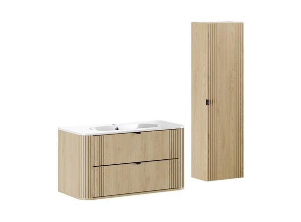 Møbelpakke OVALIA CREMONA 80 80x46x57 - 2 Skuffer - Eik Cremona