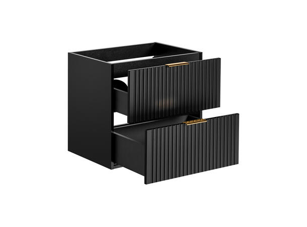 Servantskap ADEL BLACK 60 60x46x57 -  2 Skuffer