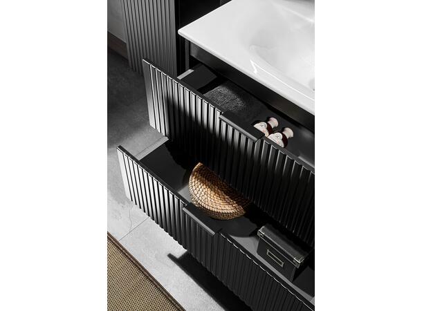 Servantskap ADEL BLACK 60 60x46x57 -  2 Skuffer