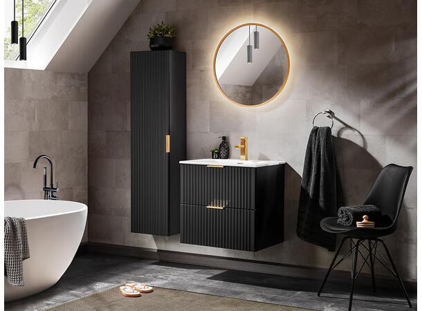 Servantskap ADEL BLACK 60 60x46x57 -  2 Skuffer