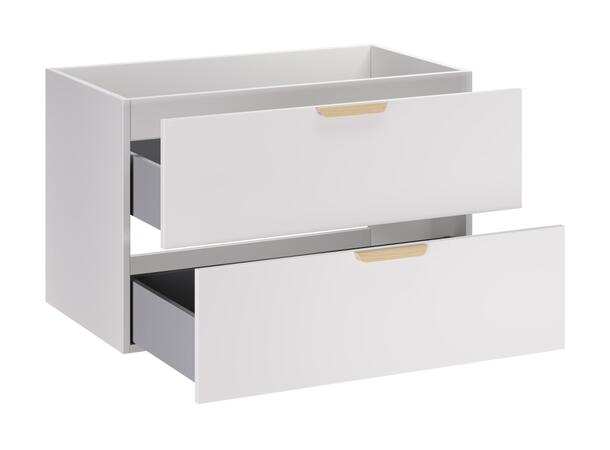 Servantskap ASTER WHITE 80 80x46x50 -  2 Skuffer