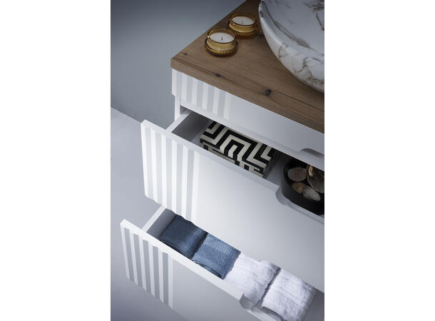 Servantskap FIJI WHITE 60 cm 60x46x62 -  2 Skuffer