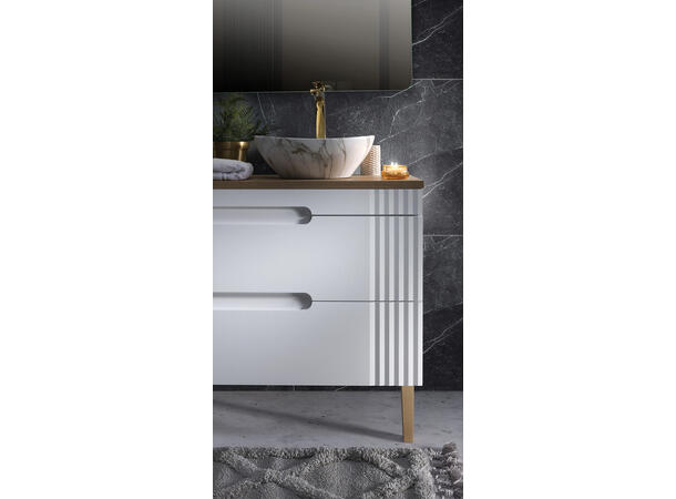 Servantskap FIJI WHITE 60 cm 60x46x62 -  2 Skuffer