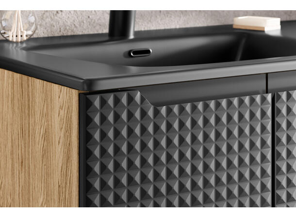 Servantskap LUXOR BLACK  60 cm 60x46x57 m/2 dør