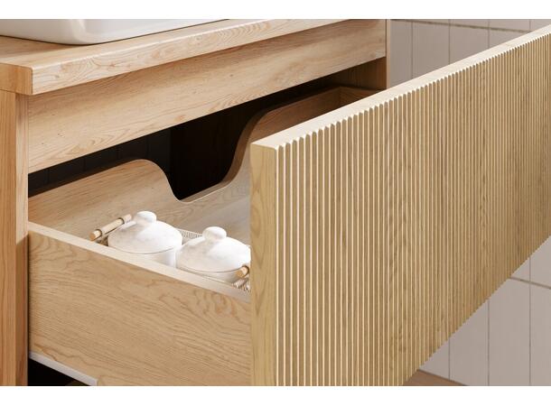 Servantskap NORDIC CREMONA 80 80x46x57 -  2 Skuffer - Lys eik