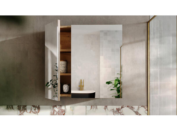 Speilskap 60 cm 60x57x20  - m/2 dører