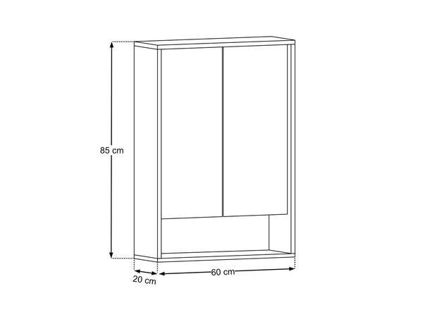 Speilskap  Mørkdal -  60 cm 60x85x20 m/2 dører