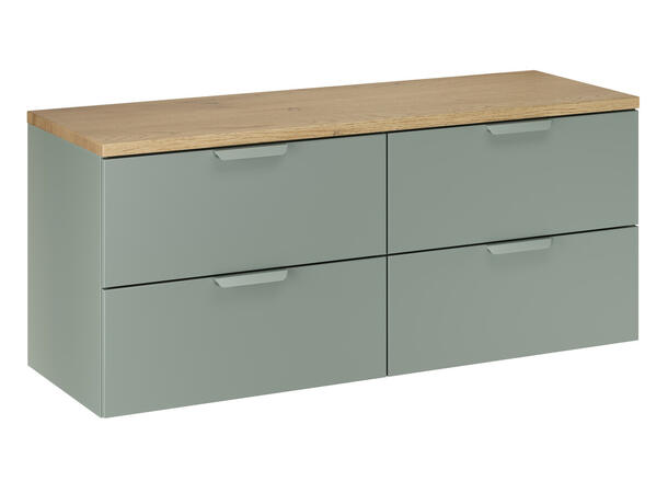 Underskap m/benkeplate  CREMONA 120 120x46x50  - Eik/Grønn matt