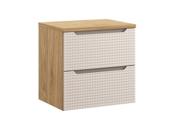 Underskap m/benkeplate  LUXOR  BEIGE 60x46x57 - 2 Skuffer