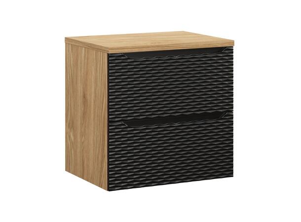 Underskap m/benkeplate  OCEAN BLACK 60 60x46x57 - 2 Skuffer