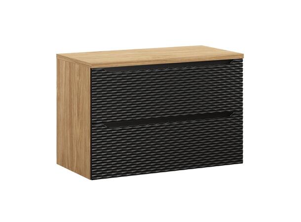 Underskap m/benkeplate  OCEAN BLACK  90 90x46x57 - 2 Skuffer