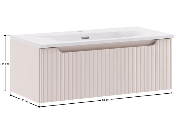 Underskap med servant NOVA CASHMERE 80 80x39x29- 2 Skuffer