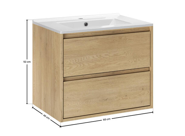 Underskap med servant VIOLA CREMON 80 cm 80x46x50 - 2 Skuffer