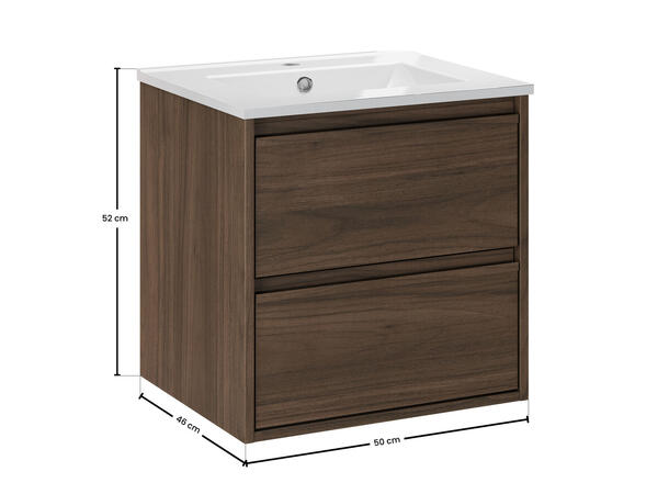 Underskap med servant VIOLA  VILLA 50 cm 50x46x50 - 2 Skuffer