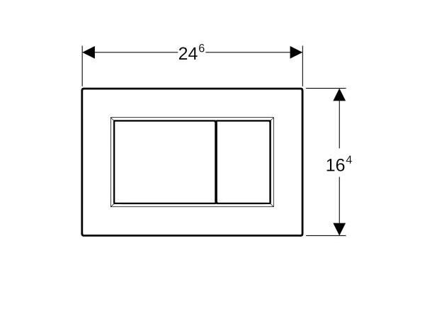 Betjeningsplate Geberit Sigma01 Krom matt