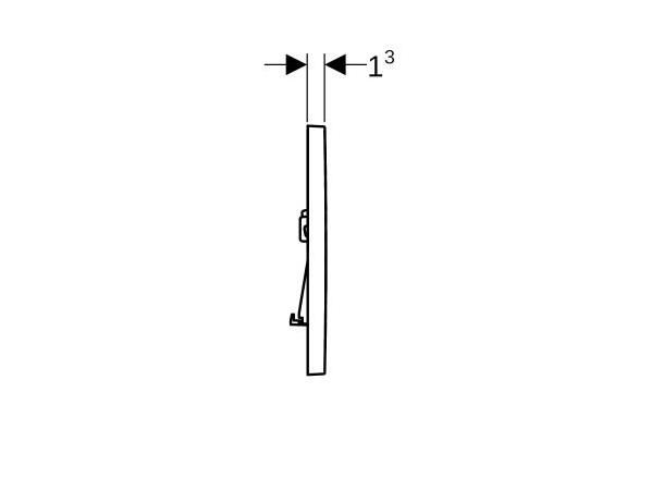 Betjeningsplate Geberit Sigma01 Krom matt