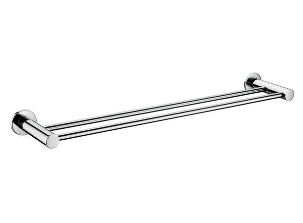 Dobbel håndklestang SMILE 600 mm – Krom