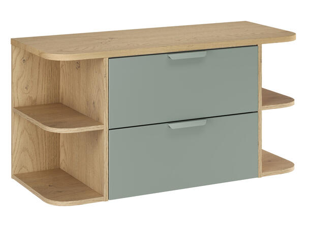 Møbelpakke CREMONA 100 100x46x50  - Eik/Grønn matt