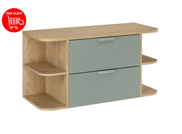 Møbelpakke CREMONA 100 100x46x50  - Eik/Grønn matt