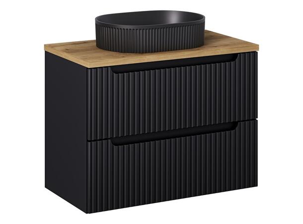 Møbelpakke NOVA BLACK 80 cm 80x39x57- 2 Skuffer